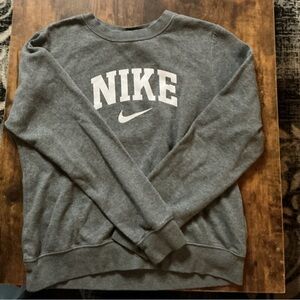 Nike Dark Gray Sweatshirt with White Logo